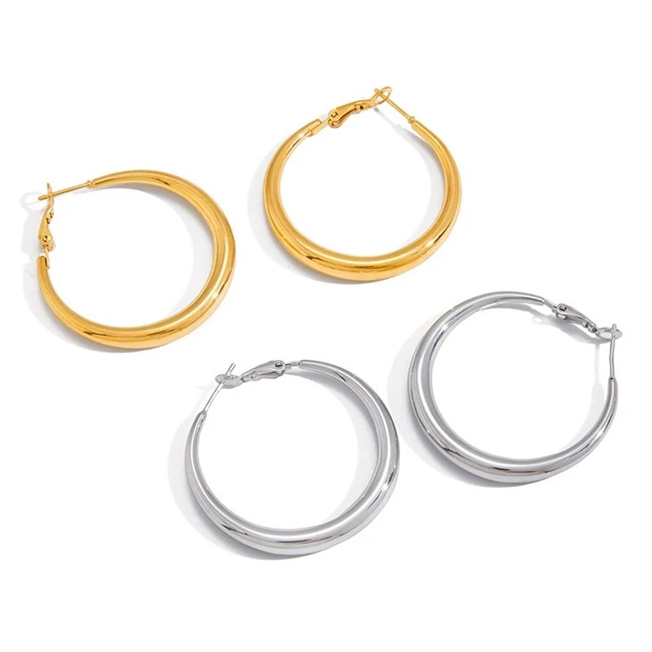 Minimal Plain Hoop Earrings suppliers